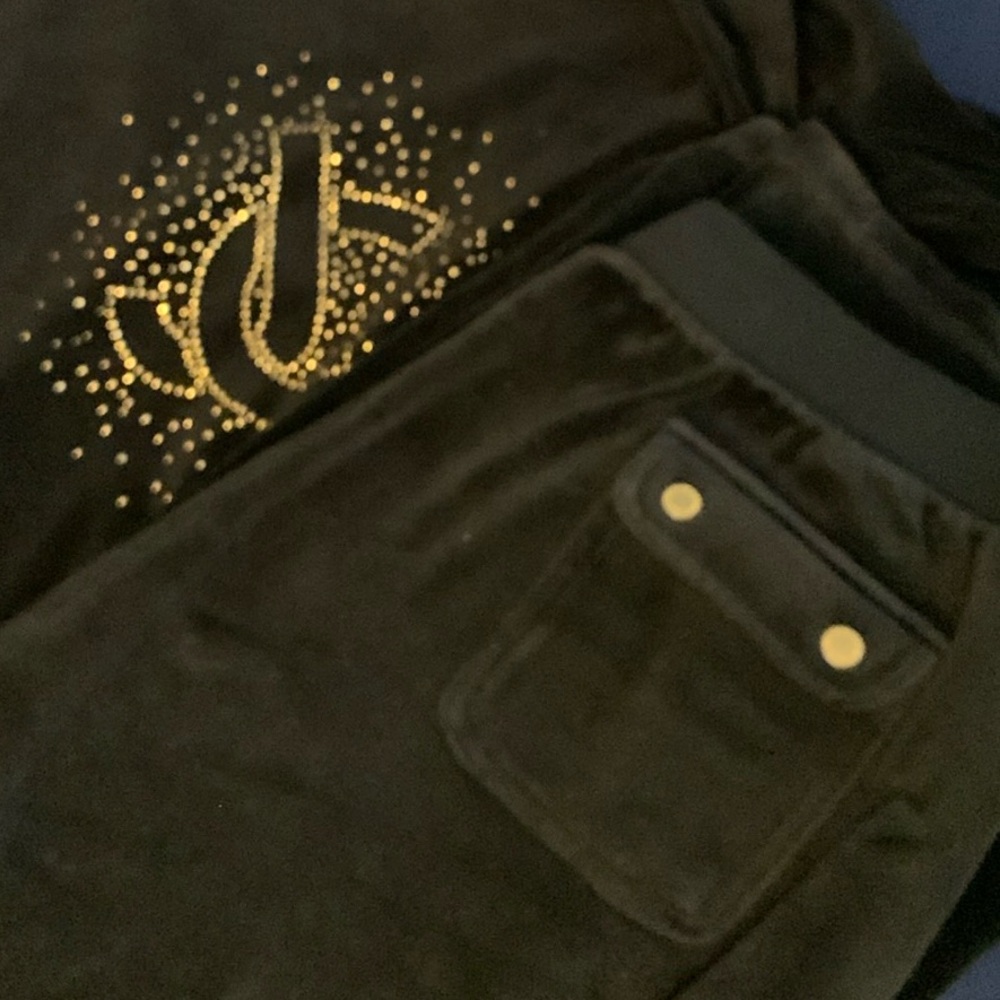 Velvet black track suit!